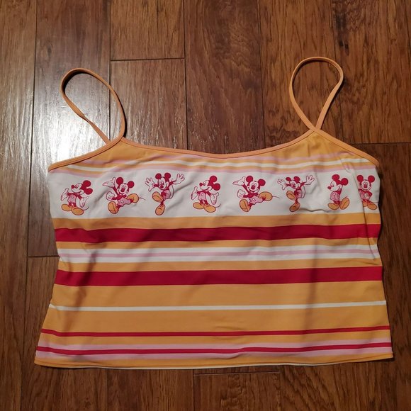 Disney Other - Y2K Mickey Mouse Tankini Crop Top Women's 16